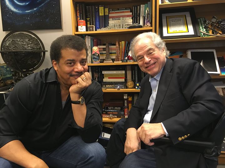 With Neil deGrasse Tyson in his studio at the American Museum of Natural History’s Hayden...