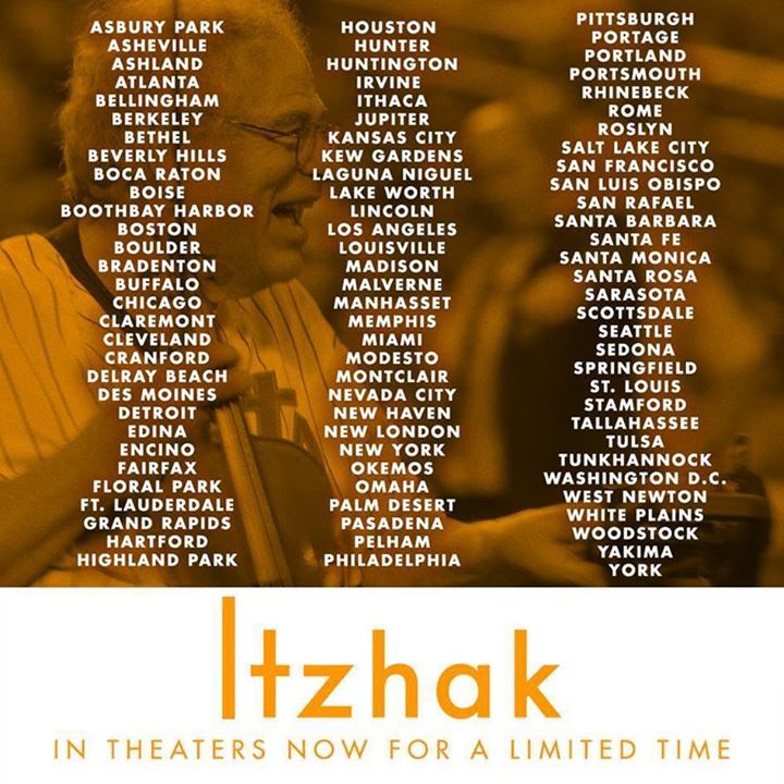 Alison Chernick's award winning documentary Itzhak the Film is now showing in over 50 theaters and...