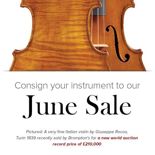 *OUR JUNE AUCTION IS FAST APPROACHING, SO NOW IS THE IDEAL TIME TO CONSIGN YOUR VIOLIN, VIOLA,...