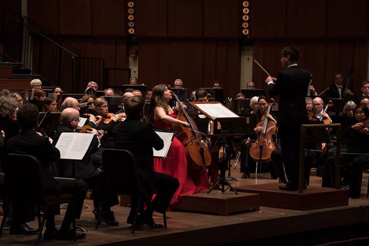 A moment from last week, performing Lutosławski's Cello Concerto with the Indianapolis Symphony...