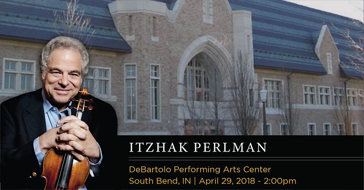 Itzhak Perlman is headed to South Bend, IN on April 29 for a concert at the DeBartolo Performing...