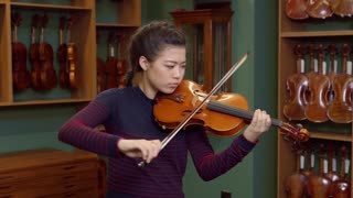 Watch violinist Claire Wells play Shostakovich on a very fine Italian violin by Carlo Giuseppe...